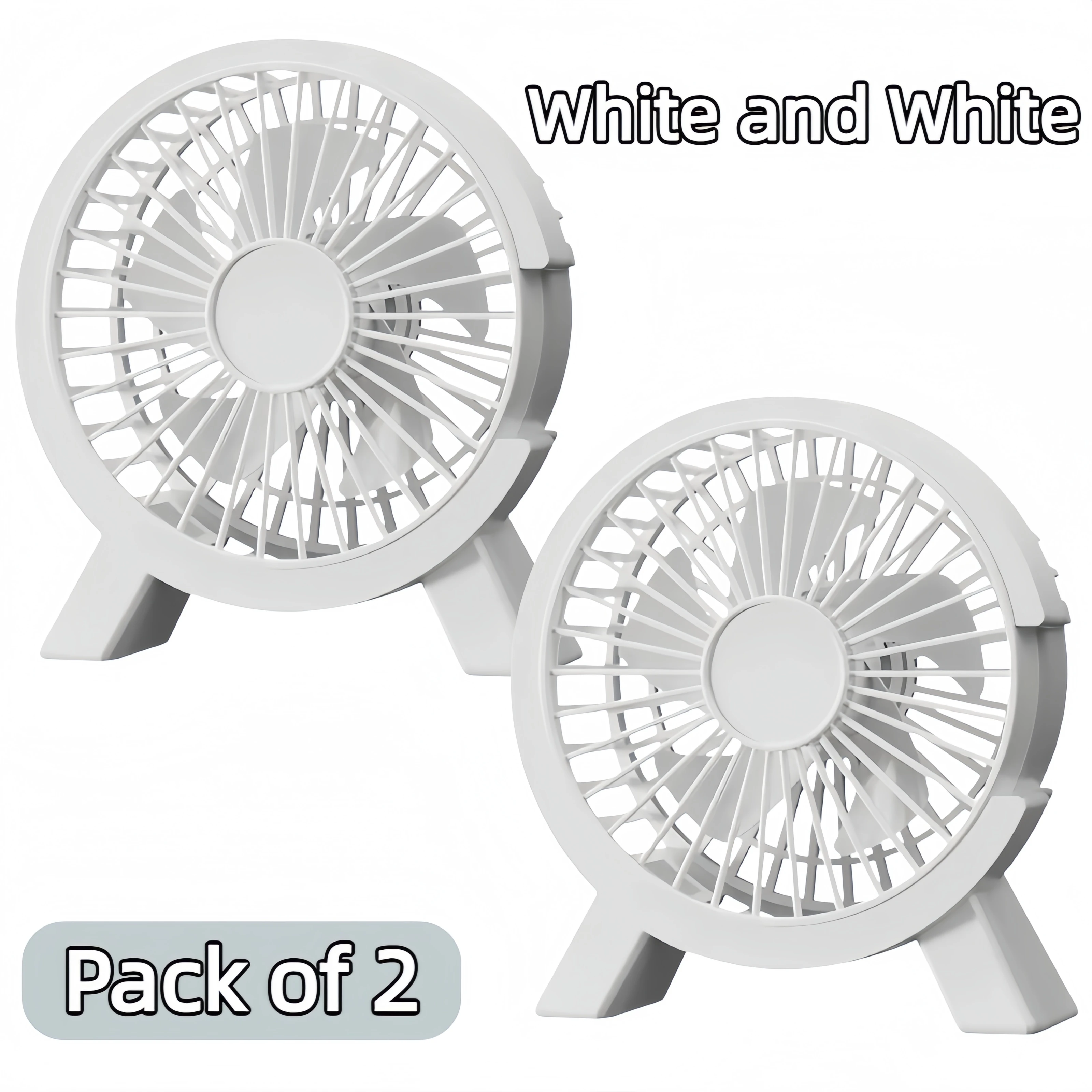 

2-pack ultra-mini portable USB small fan, personal desktop fan, 4-inch small USB portable fan