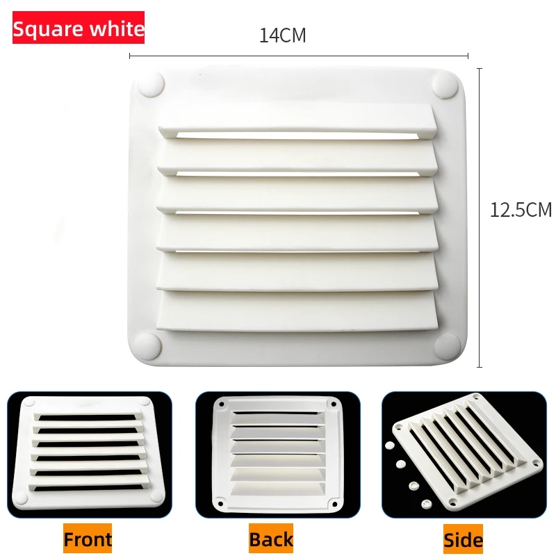 Plastic Air Vent Ventilator Grille Cover Ventilation RV Yacht Trailer Caravan Wall ceiling Mount