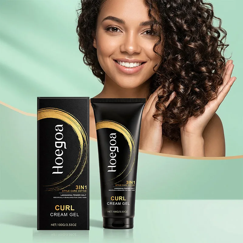 

Гель-крем для укладки волос HOEGOA 3 в 1, для ежедневной укладки, натуральный, легкий, придает объем, стойкая фиксация локонов.