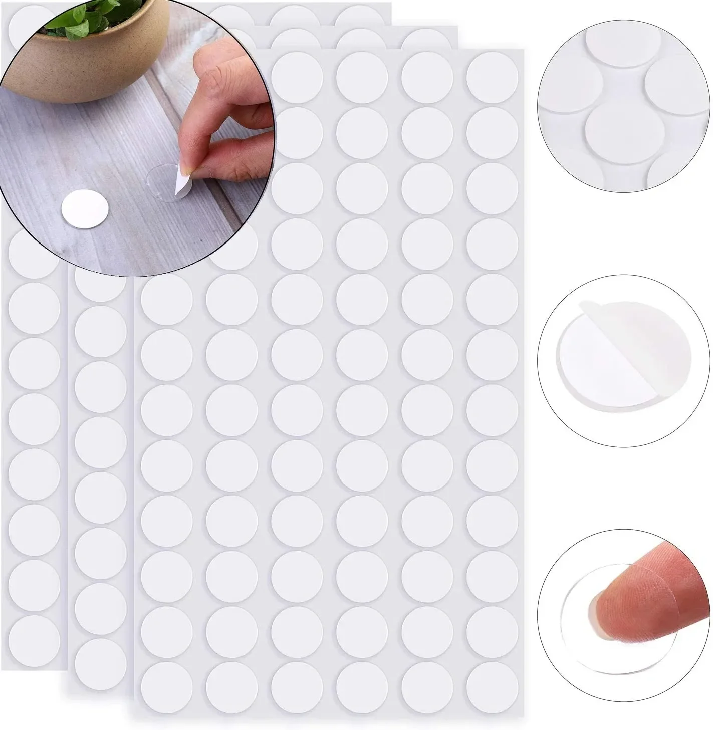 Acrylic Double-sided Adhesive Round Tape Strong Dot Sticker Transparent No Trace Waterproof Photo Wall Decorative Round Sticker