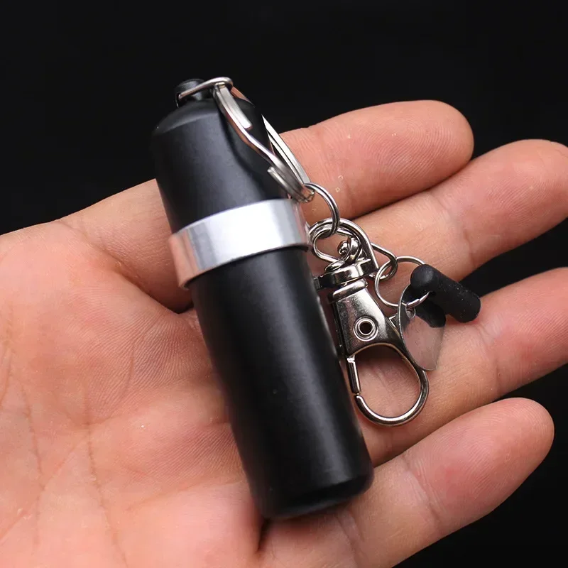 Mini portable Stainless Steel Fuel Canister Kerosene Oil FLUID Can With Key Chain For Lighters Fuel Pot Travel Accessories