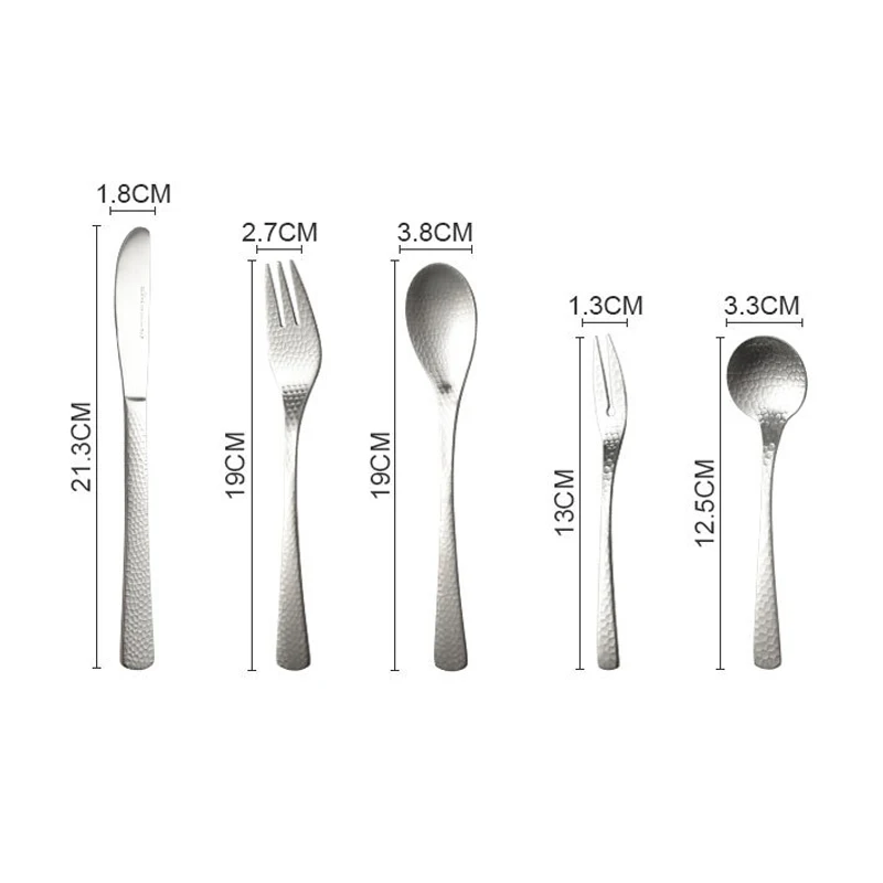 304 Stainless Steel Cutlery Set Multi-Purpose Tableware Kit Dinner Knife Fork Soup Spoon Coffee Stirring Spoon for Restaurant
