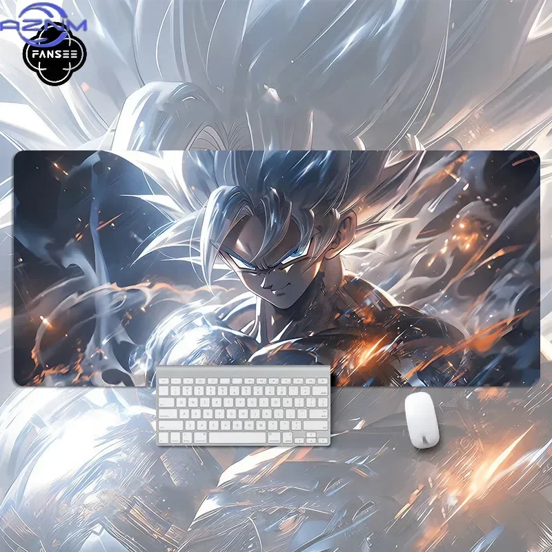 Cool Anime Warrior Lightning Theme Mouse Pad, Rubber Non-Slip Base, Smooth Surface for Gaming and Office Desktop Computer Use