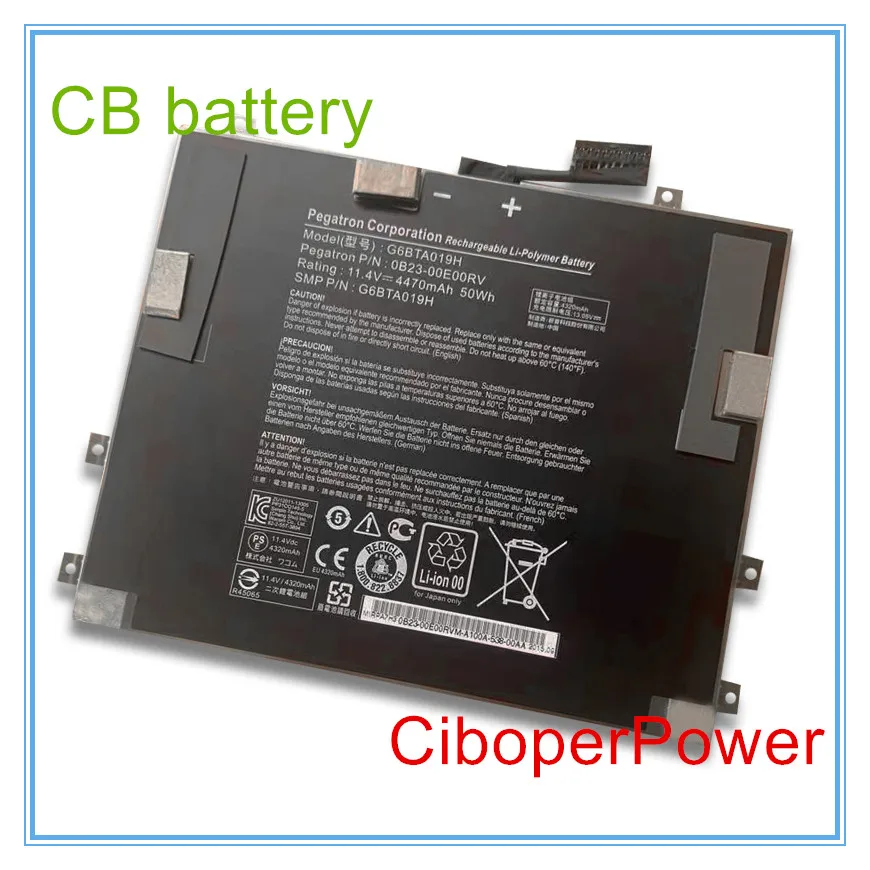 Laptop Battery G6BTA019H 11.4V/50Wh/4470mAh For For 0B23-00E00RV 2DTH-W1310 Tablet