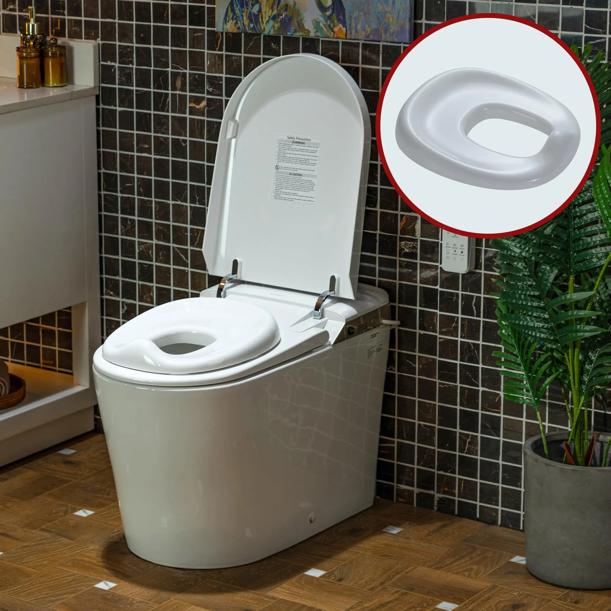 Intelligent Smart Toilet Auto Open & Close Auto Flush Heated Integrated Multi Function Remote Control with Advance Bidet