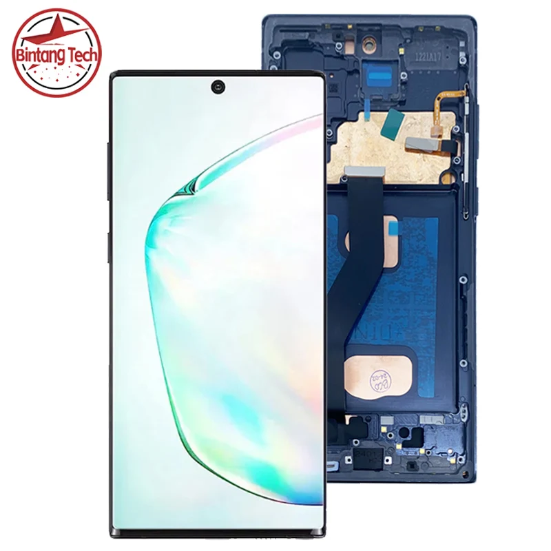 Note10+ Display Screen for Samsung Galaxy Note 10 Plus N975F Lcd Display Digital Touch Screen with Frame Replacement