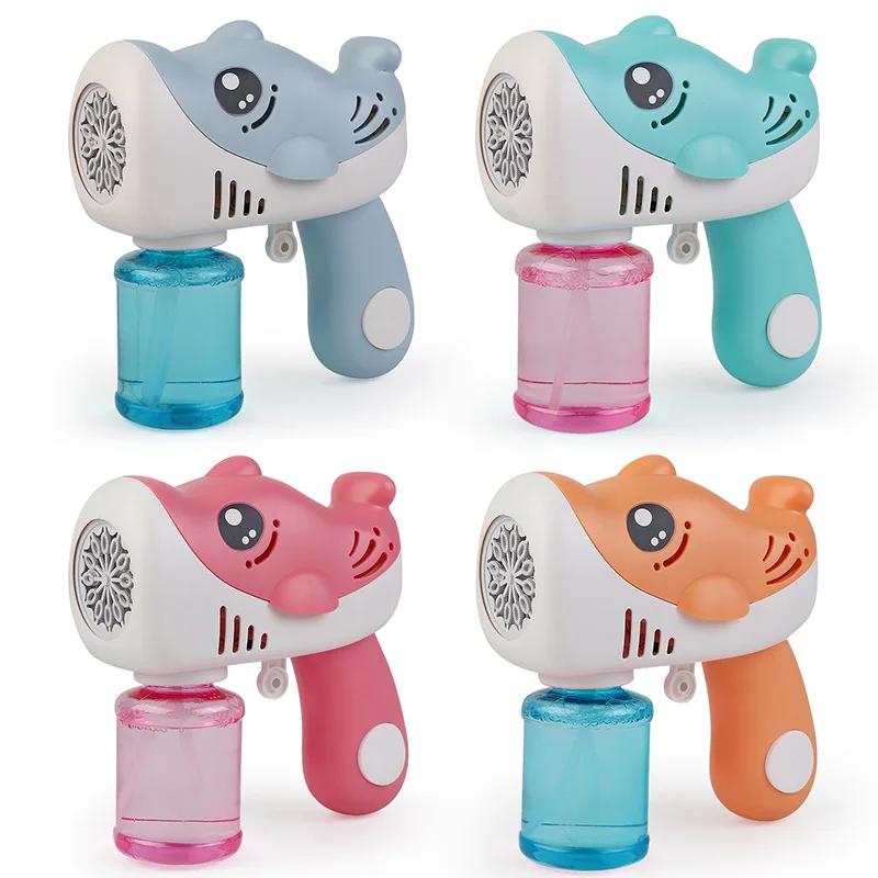 Children Summer Bubbles Gun Toys Boy Kids Twelve Holes Electric Fully Automatic Handheld Burst Water Gun Outdoor Activities Toys