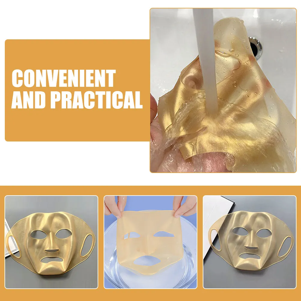 

3Pcs Silicone Face Mask Cover Ear Hook Reusable Soft Comfortable 3D Anti Drop Facial Mask Cover Moisturizing Skin Care Beauty