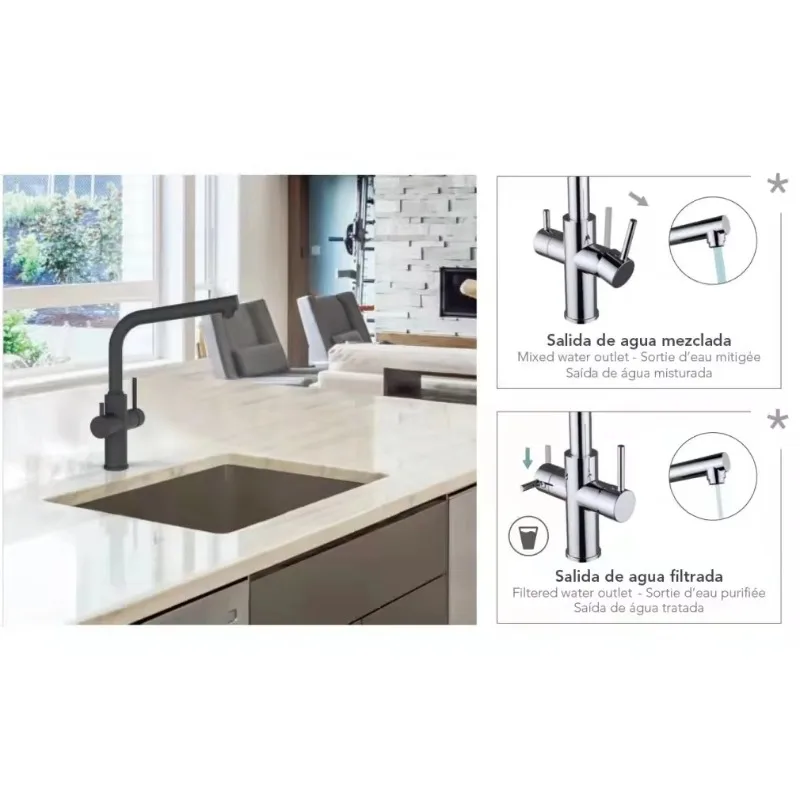 Luxury Hot Resistant 5 in 1Boiling Chilling Sparkling Kitchen Boiling water tap Hot Water Cold Mixer Filtration Taps