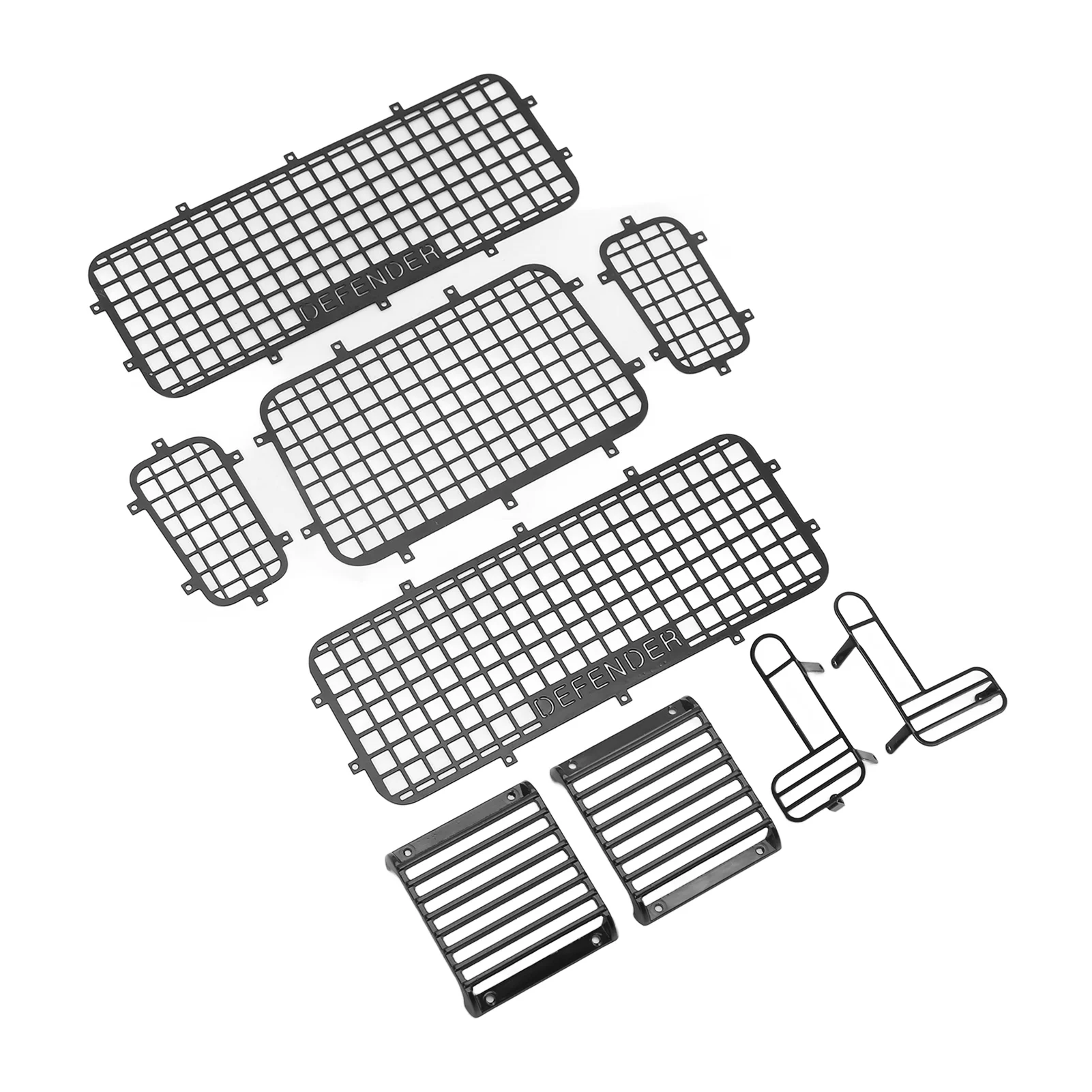 RC Metal Window Mesh Simulation Exquisite Prevent Scratching Window Net RC Defender Window Guard Mesh for Traxxas TRX4 RC Cars