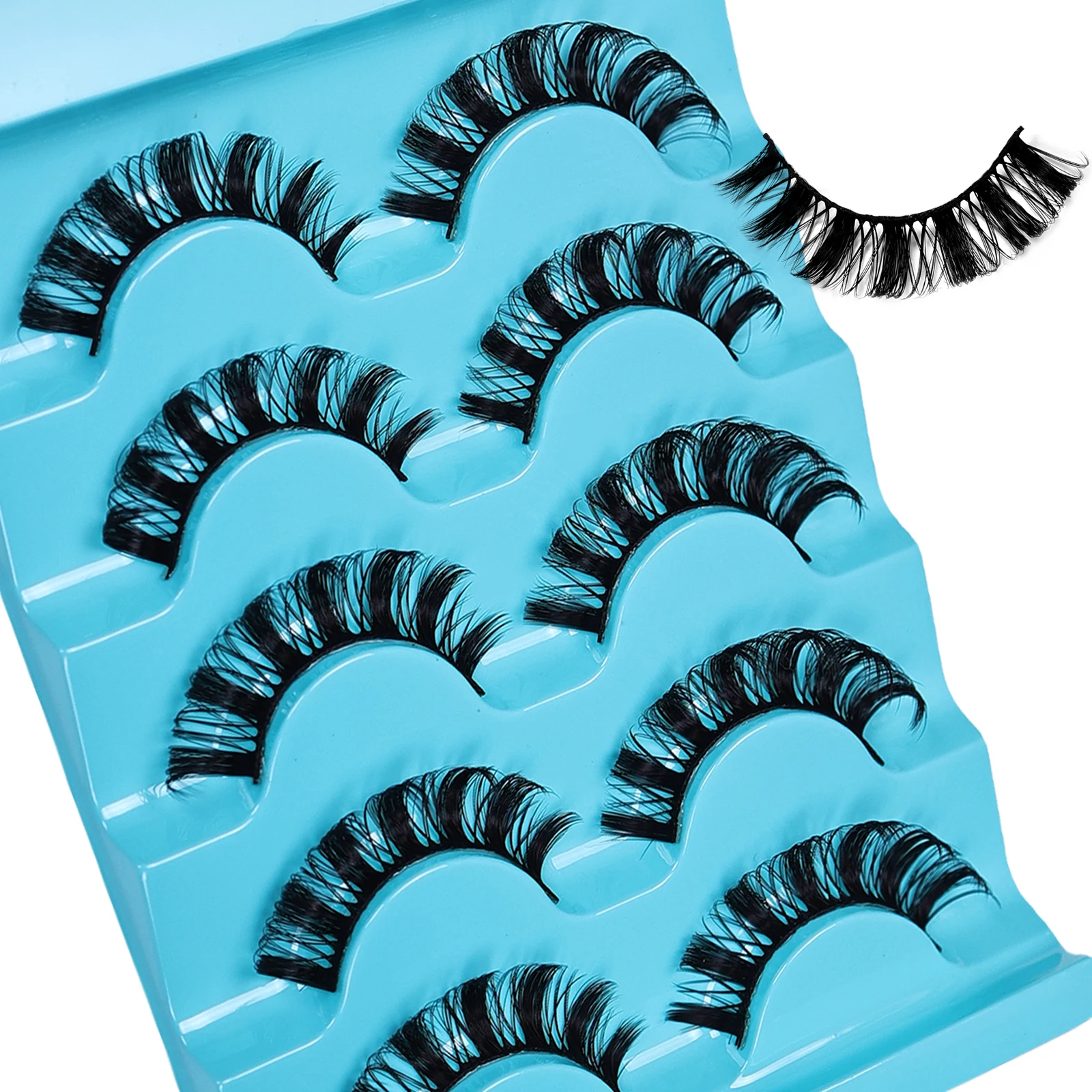 15Pairs/25Pairs of Fluffy Russian Striped False Eyelashes, Creating A Natural and Dramatic Effect