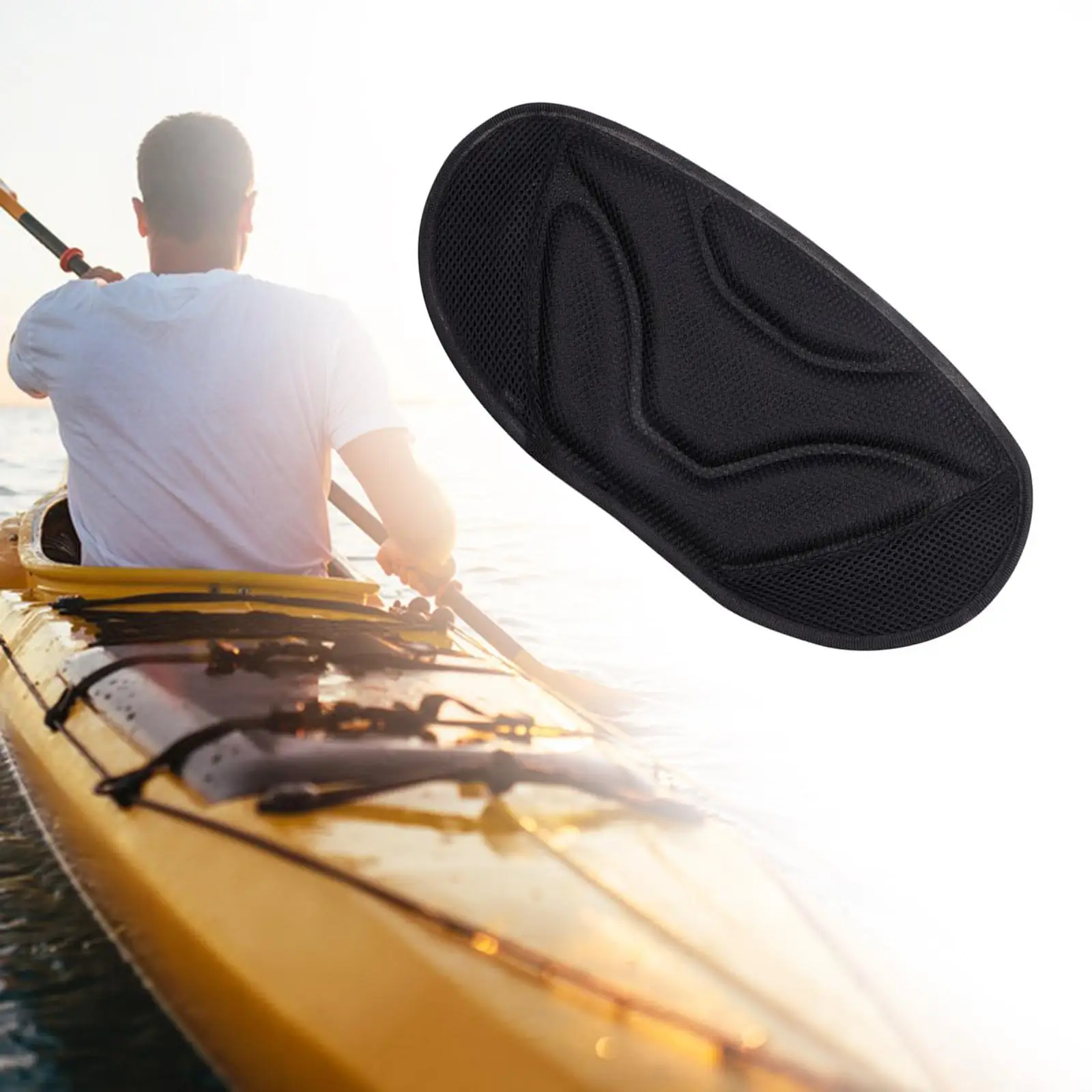 Kayak Padded Seat Soft Thicken Back Support Pad Canoe Boat Seat Boat Cushion for Canoeing Kayaking Rafting Drifting Accessories