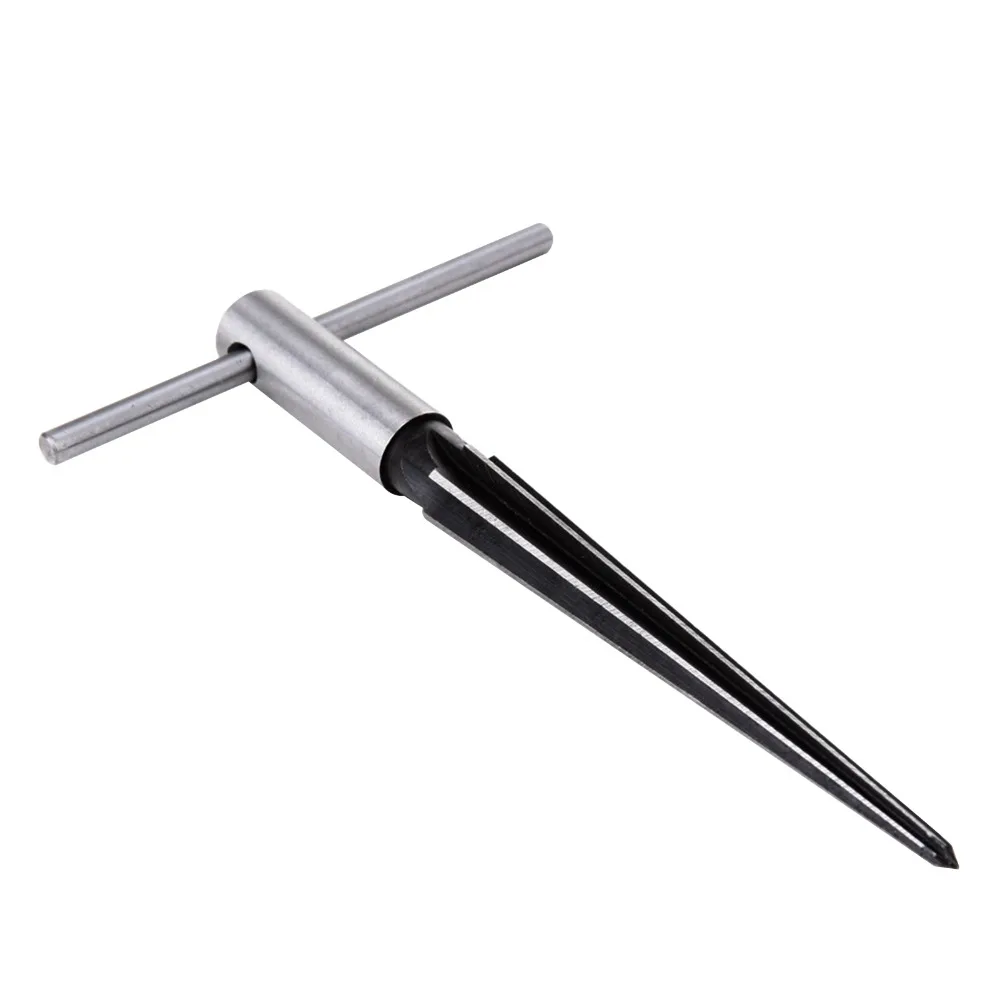 2PCS T-Handle Tapered Pin Hole Reamer 3-13mm Range+5-16mm Range Silver Guitar Reamer Tool Metal Bridge Pin Reamer