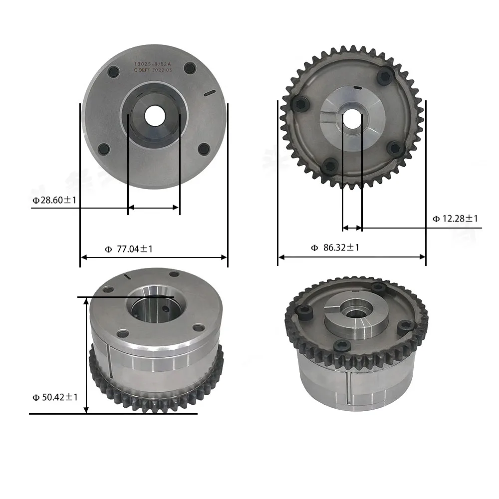 13025-8J02A Camshaft Timing Gear For Nissan Xtrail QR20DE QR25DE 2.0 2.5 130258J02A Adjuster Sprocket Teeth Auto Engine Parts