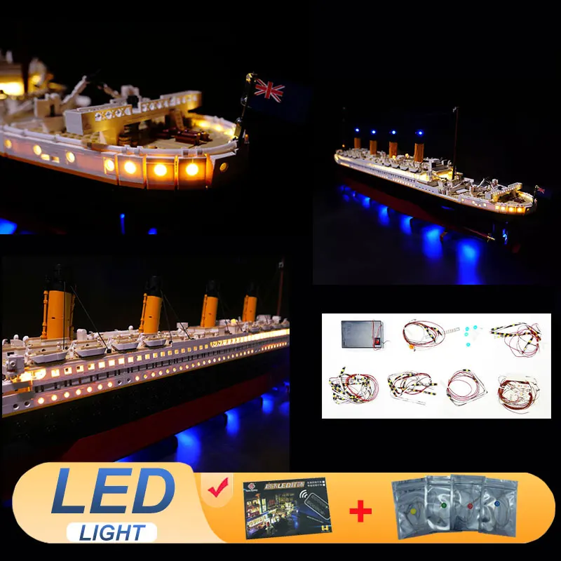 

Комплект светодиодных фонарей для LEGO 10294, совместимый с Titanic 99023, идеи ламп, подарок «сделай сам» (не включает строительные блоки, наборы кирпичей, наборы моделей)