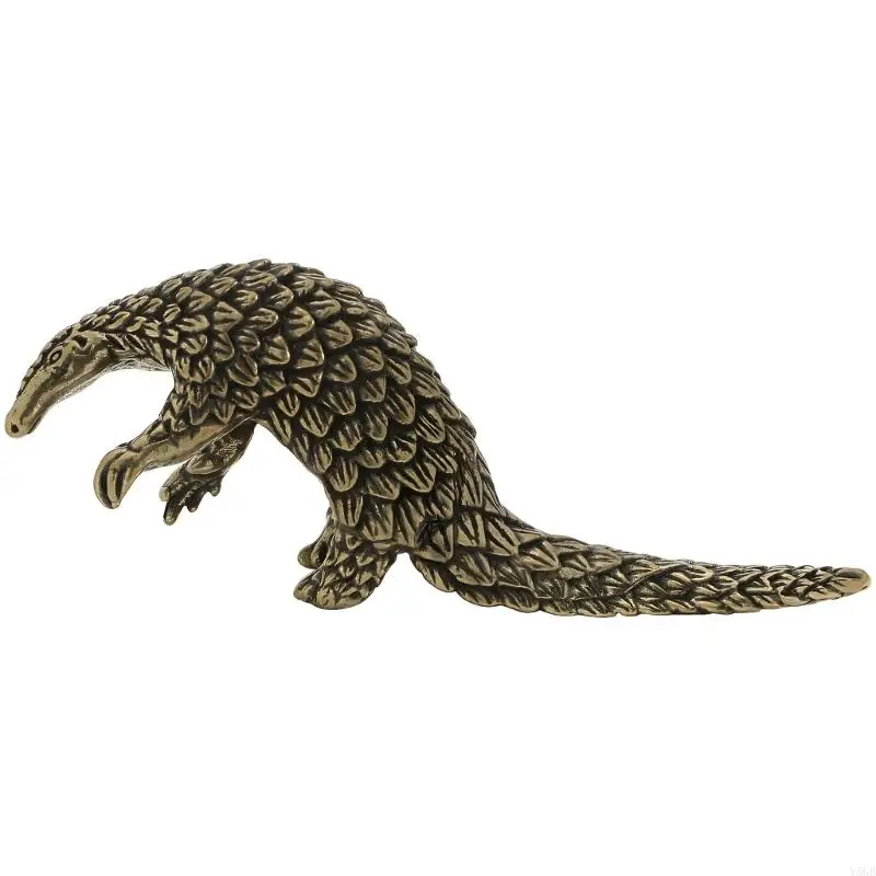 Metal Pangolin Figurine Pangolin Statue Paperweight Ornament Animal Sculptures Desktop Decorations for Home Office Decors Y5GB