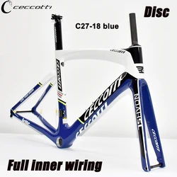 CECCOTTI Full Hidden Wiring Road Bike Frame Fit 700C Wheel Carbon Bicycle Frameset