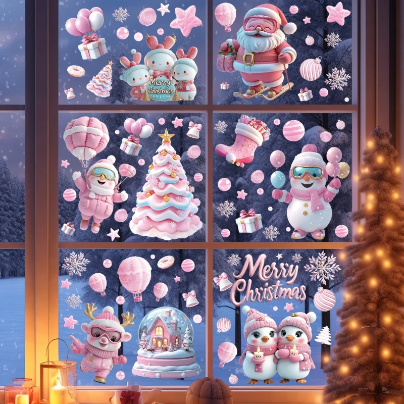 Novo Adesivo Estático de Natal - Snowflake Window Decal avaliação e preço