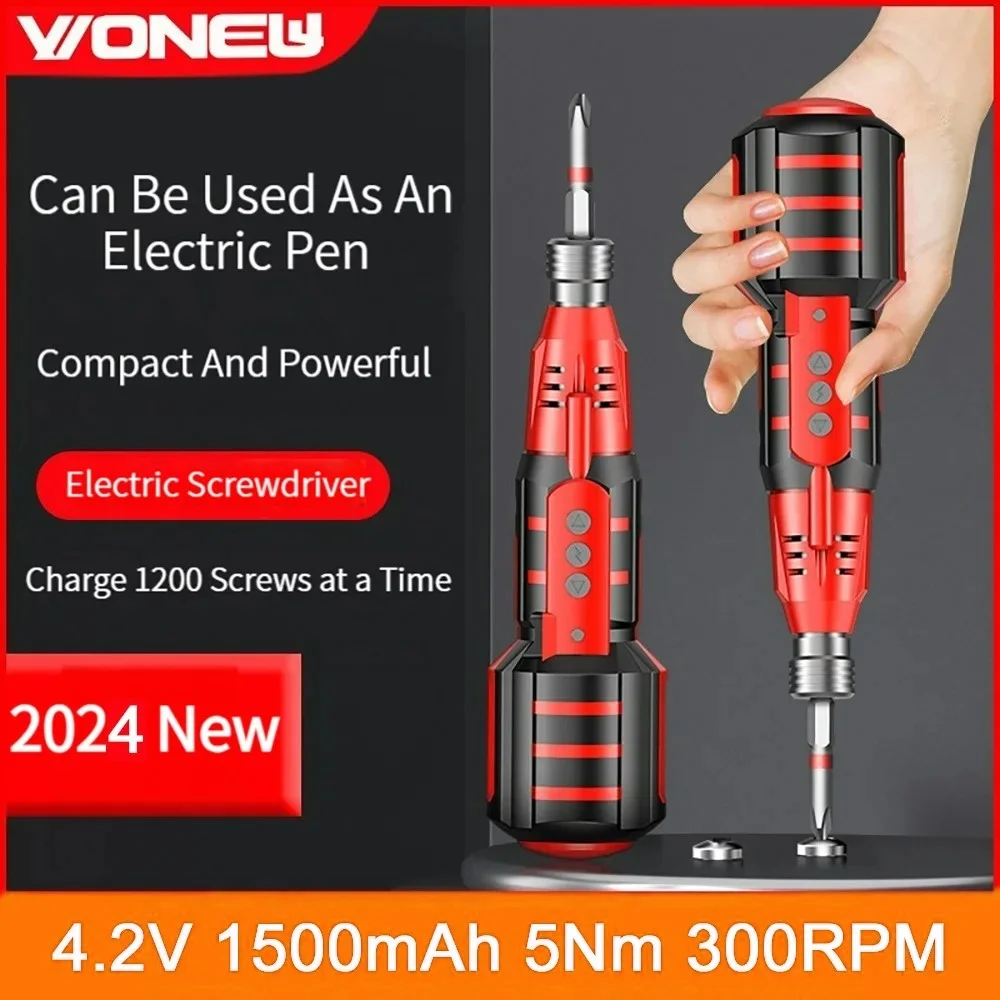 

4.2V 1500mAh 5Nm Electric Screwdriver Multifunction Electric Pen Mini Cordless Screwdriver Wireless Small Lithium Battery Batch