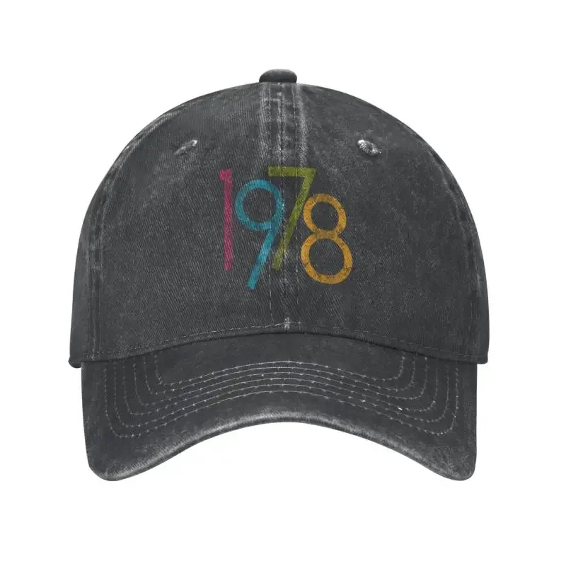 

Fashion Unisex Cotton Colorful Vintage Graphic 1978 Baseball Cap Adult 45nd Birthday Gift Adjustable Dad Hat Women Men Sports