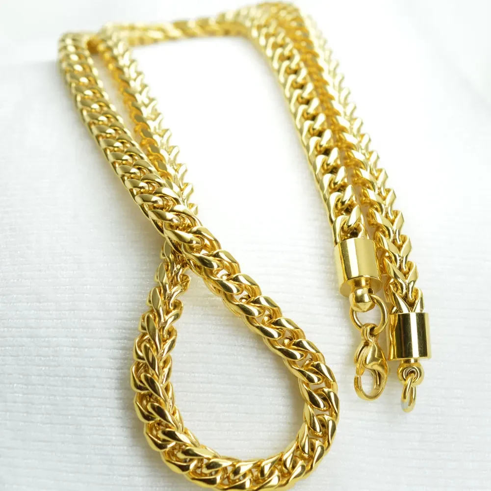 Stainless Steel Twisted Chain Necklace 6mm band width