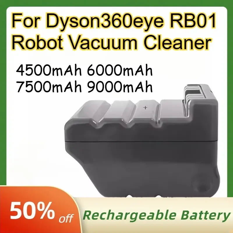 14.8V Replaceable Lithium Battery for Dyson 360eye RB01 Robot Vacuum Cleaner Large Capacity Rechargeable Batteries