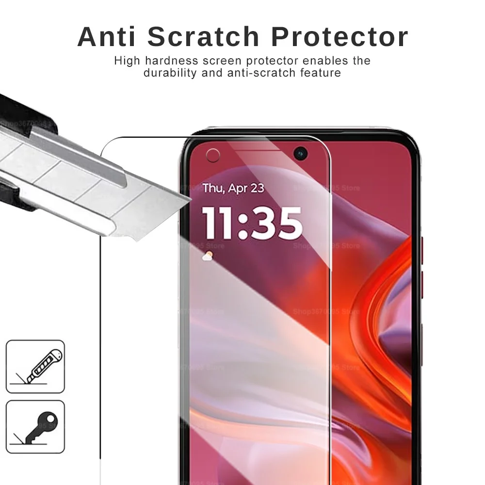 3 قطعة الزجاج المقسى لموتورولا موتو G15 Power G05 G35 G55 G75 E15 E14 5G واقي للشاشة MotoG15 Power G 05 75 55 35 6.67"