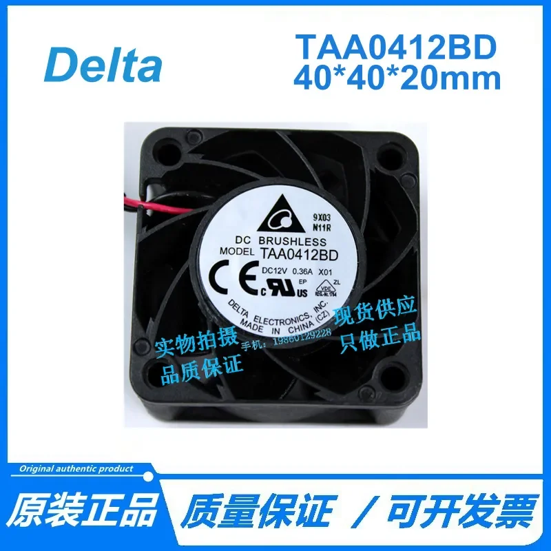 for Delta TAA0412BD 4cm 4020 12V 0.36A Server Power Supply Large Air Volume Cooling Fan