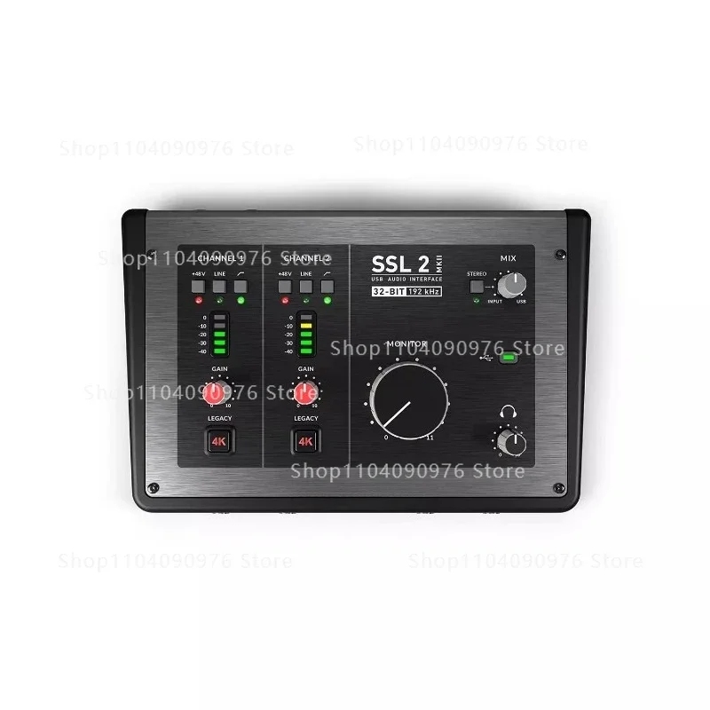 SSL2 MKII 2-in/2-out USB Stereo Audio Interface With 32-Bit 192 kHz Converters and Balanced Monitor Outs for Musicians