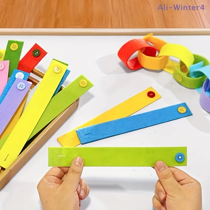 

【Winter4】10/20/30 шт. фетровые игрушки, обучающие пособия, браслеты с кнопками, DIY, Монтессори, раннее развитие, развивающие игры