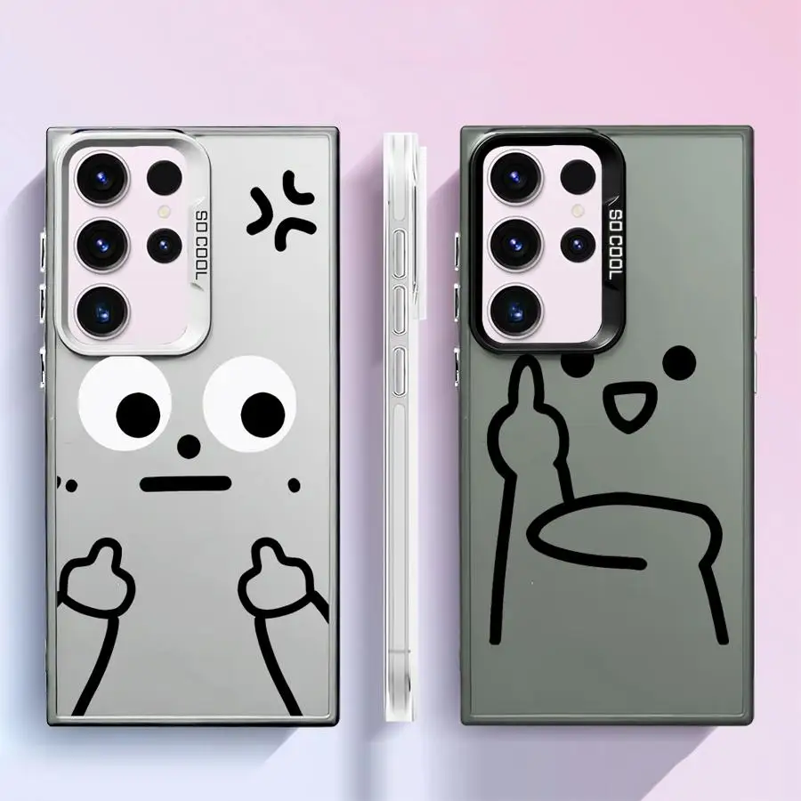 Funny Cartoon Matchman Phone Case for Samsung Galaxy S21 S25 S20 FE S24Ultra S23 S25Plus Note 20 Ultra S24 FE S22 Ultra Soft