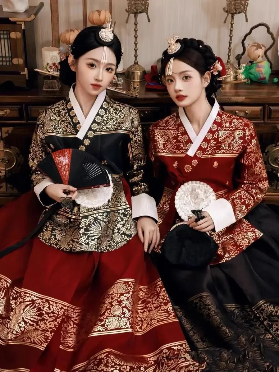 

2025 New High-end Yanji Korean Princess Palace Korean Hanbok Ethnic Performance Dress Travel Photography Clothes