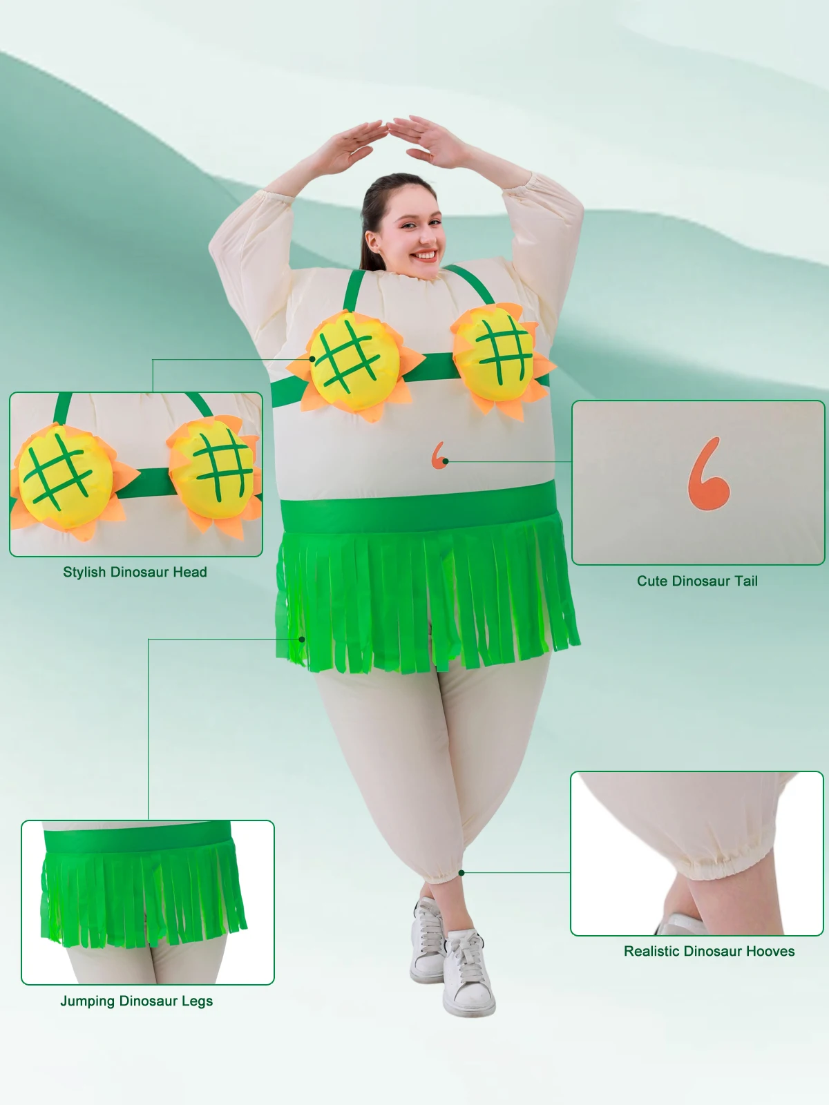 Opblaasbaar kostuum Volwassen Full Body Ballet Dans Fancy Dress voor Halloween Carnaval Kerstmis en evenement Feest Opblaaskostuums