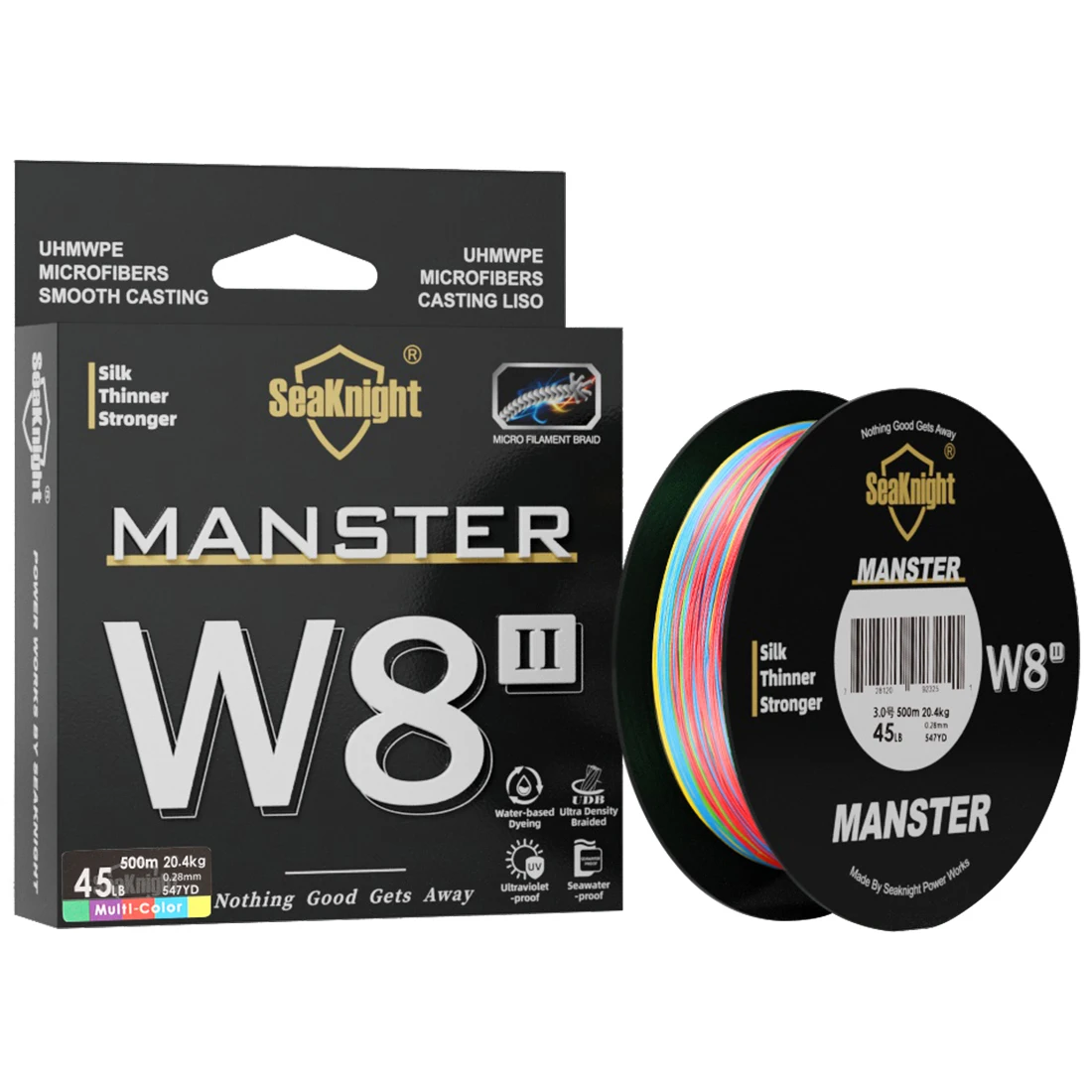 SeaKnight Marke W8 II Serie 500M 8-Strang Angelschnur Fortschrittliche Geflochtene PE-Schnur Anti-UV Meerwasserdichte Beschichtung Angelschnur