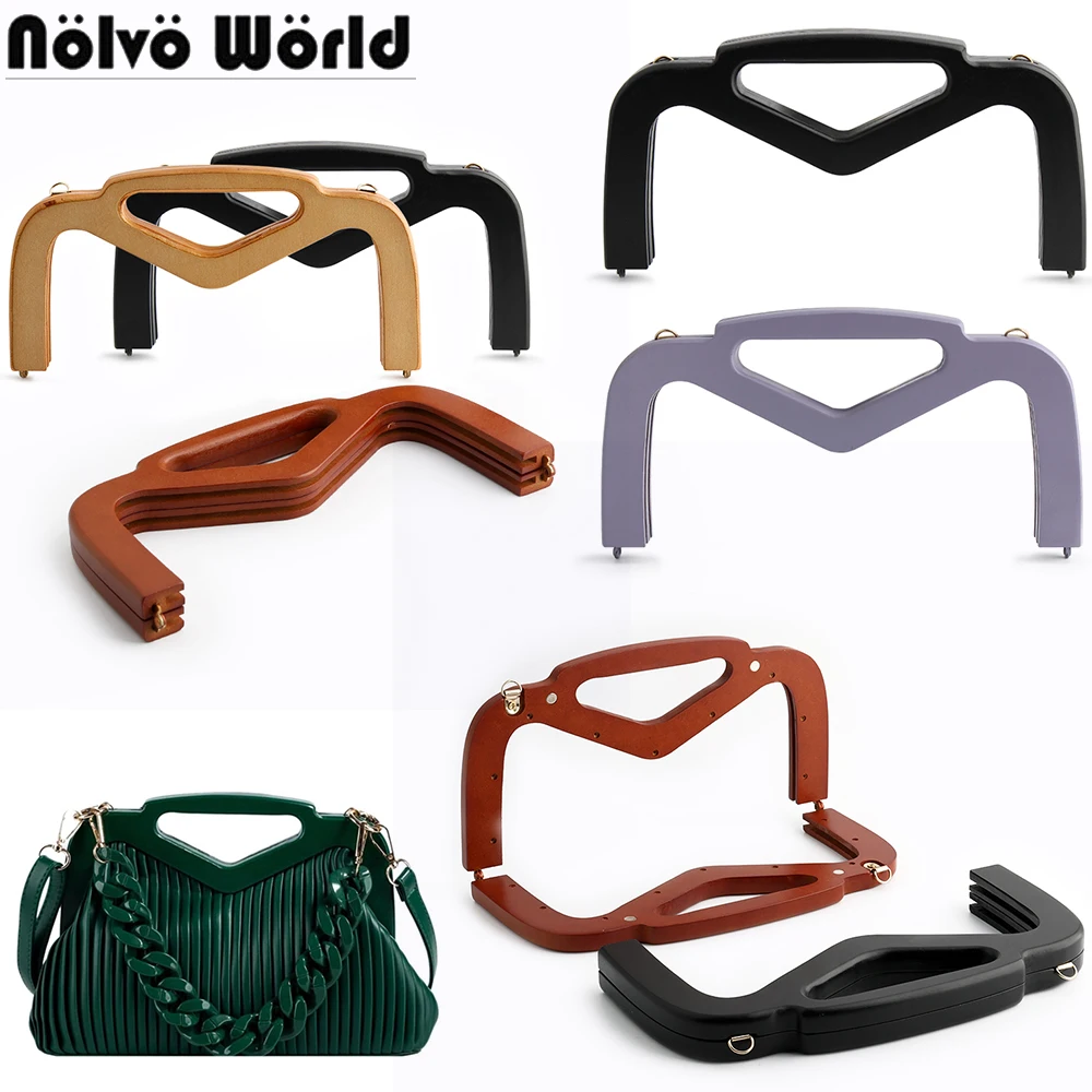 

1/2/5 шт. 25x13 см V-образная деревянная ручка для сумки, магнитная рамка для сумки Obag, швейный кронштейн на плечо, аксессуары для ручки сцепления