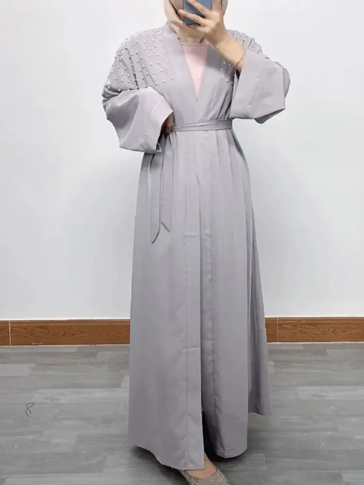 Ramadan Eid Open Abaya Damen Dubai Luxury Kebaya Muslim Modest Kimono Women Clothing Islam Kaftan Robe Longue Femme Musulman