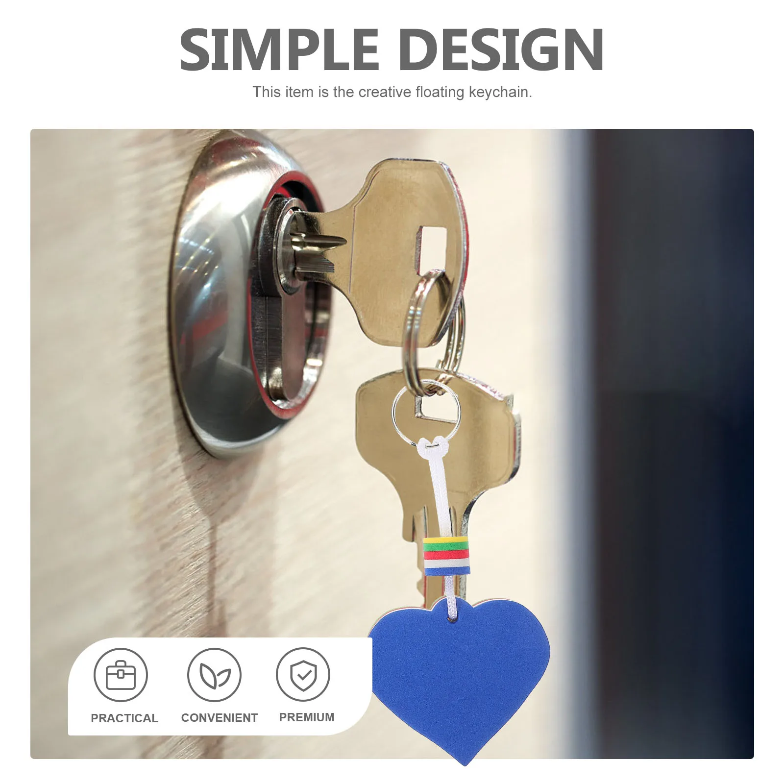 

Buoy Keychain Floating EVA Keychains Small Water Decorative Oval Heart Round Shapes for Boat Keys Bright Color Gifts