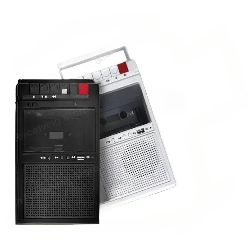 Retro Stereo Cassette Player Walkman Cassette Tape Music Audio Auto Reverse with Recorder External Speaker USB Playback