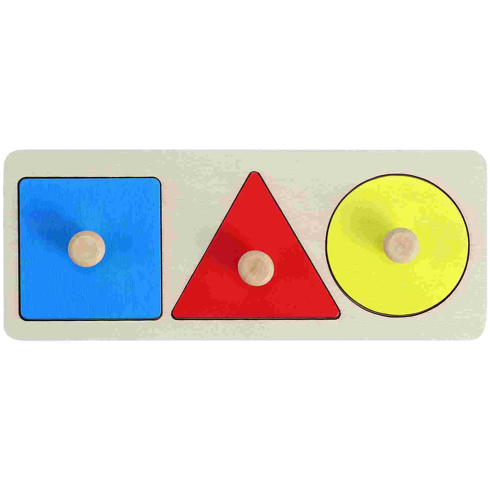 Geometrisches Panel-Sensorikspielzeug für Kleinkinder, Farben und Formerkennung, Geometrie, Mathe-Puzzle, Spielzeug für Kinder aus Holz