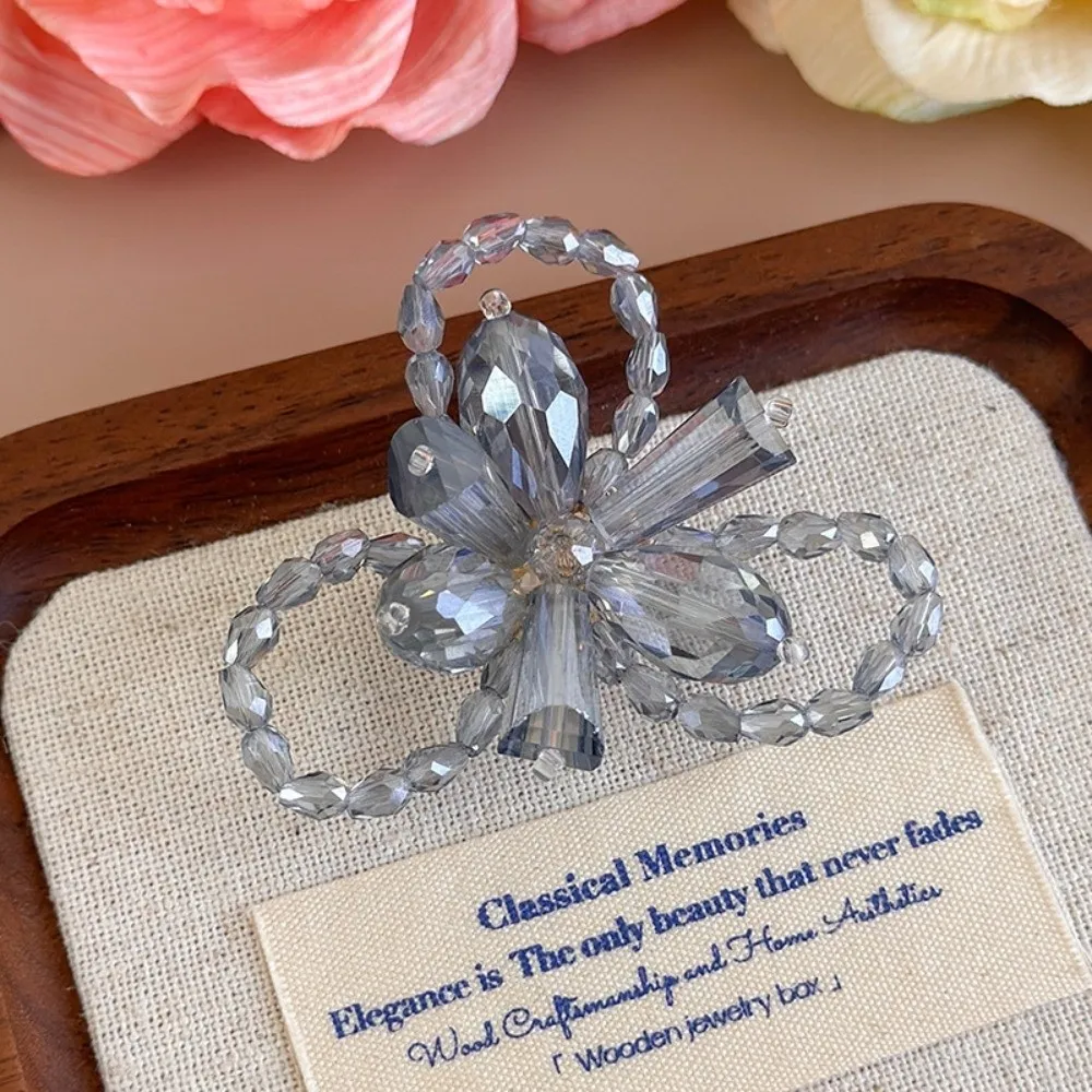 Exquisite Beaded Beaded Crystal Flower Shoe Clips 3D Crystal Handcrafted Beaded DIY Shoe Decorations Decorative Flower