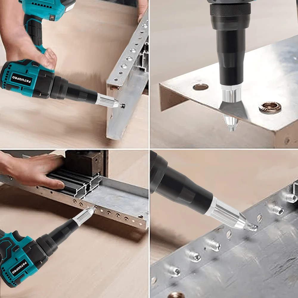 Brushless Electric Blind Rivet Gun 2.4-5.0mm Rivet Nut Gun Cordless Portable Rivet Gun Tool For Makita 18V Battery(No Battery)