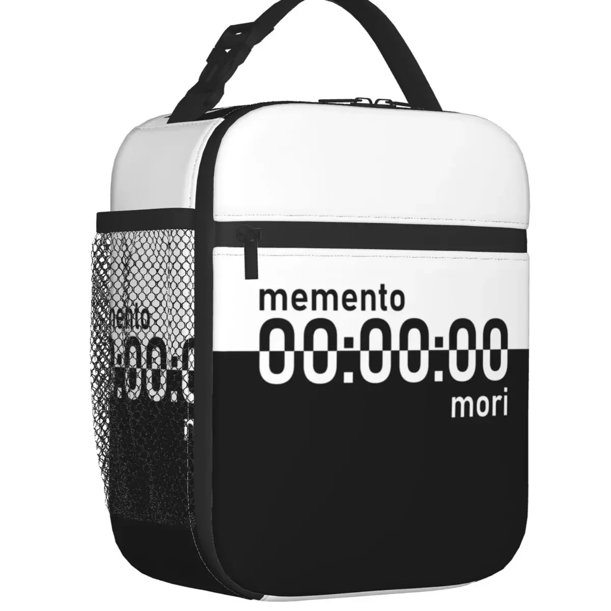 Custom Memento Mori Unus Annus Hourglass End Lunch Bag Men Women Warm Cooler Insulated Lunch Boxes for Children School