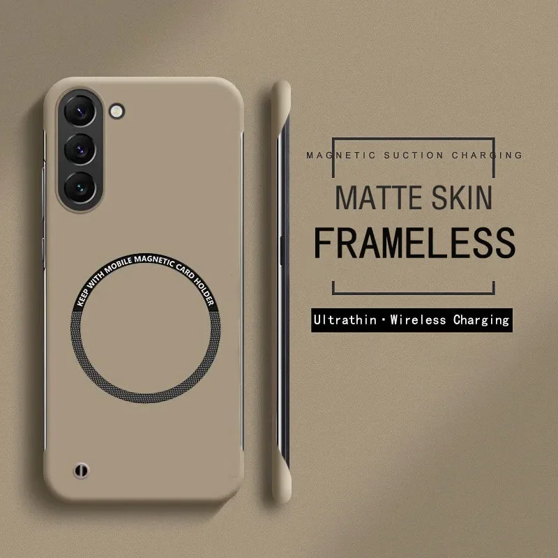 Luxury Ultra Slim Phone Case For Samsung Galaxy A15 A25 A26 A35 A36 A55 A56 PC Supports Car Stand Magnetic Protection Back Cover view 3