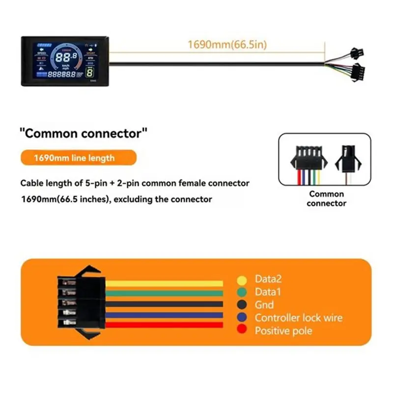 ABVE-Drei-Modus 60V 48V 72V 60A Bürstenlosen Motor Controller + S966 Display Kit für Elektrische Mountainbike Roller Modifikation