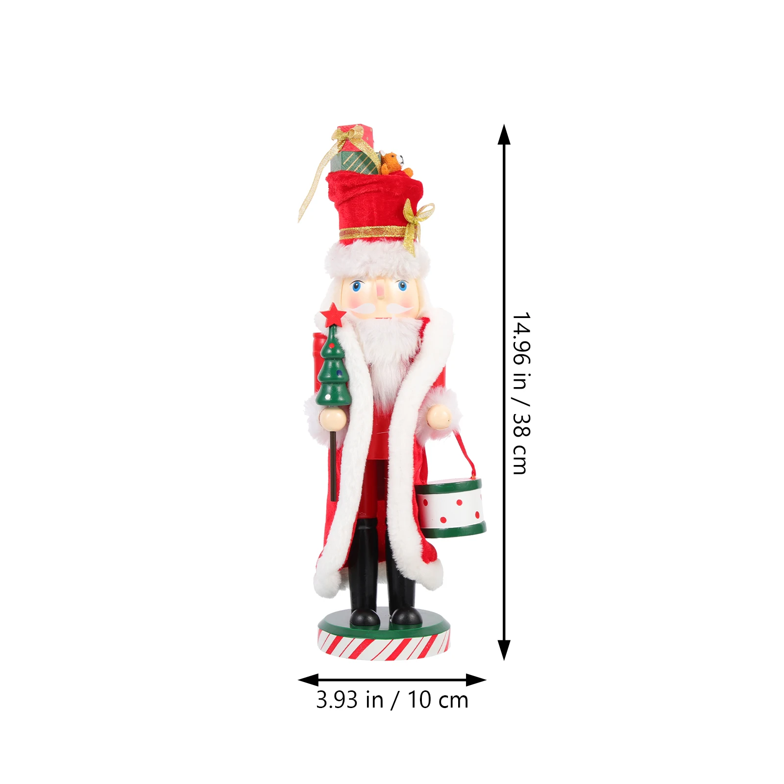 

Wooden Nutcracker Christmas Decoration Festive Xmas Desktop Ornament Craft Gift Wood Holiday Traditional Cheer