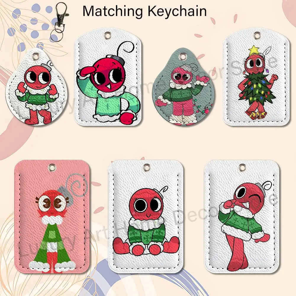 Christmas Bobette D-Dandys Game Cartoon Game Anime Leather Card Holder Can Store Access Control ID Card Subway Air Tag Case