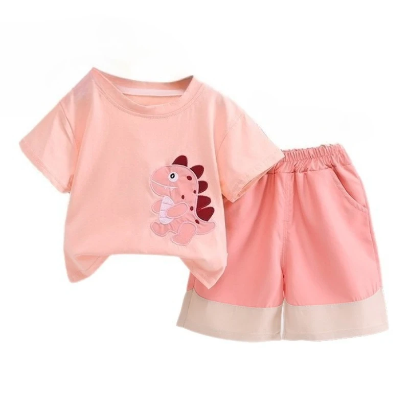 

New Summer Baby Boys Clothes Girls Clothing Suit Children T-Shirt Shorts 2Pcs/Sets Infant Casual Cartoon Costume Kids Tracksuits