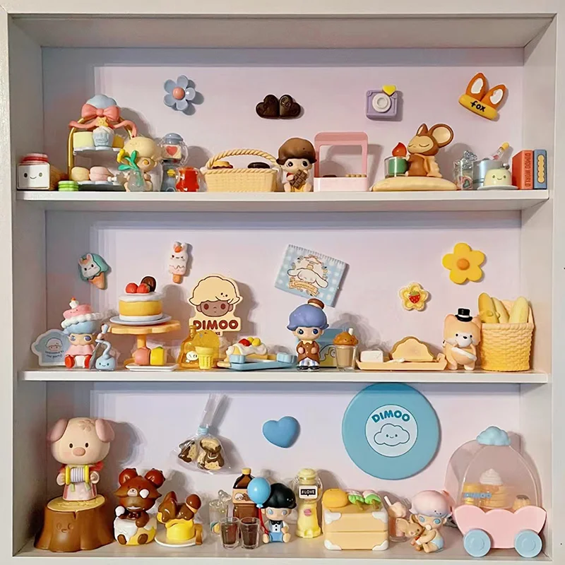 

POP MART Dimoo Go On An Outgoinging Together Series: Коллекционные фигурки-сюрпризы (Blind Box), игрушки, милый декор для дома, настольные модели