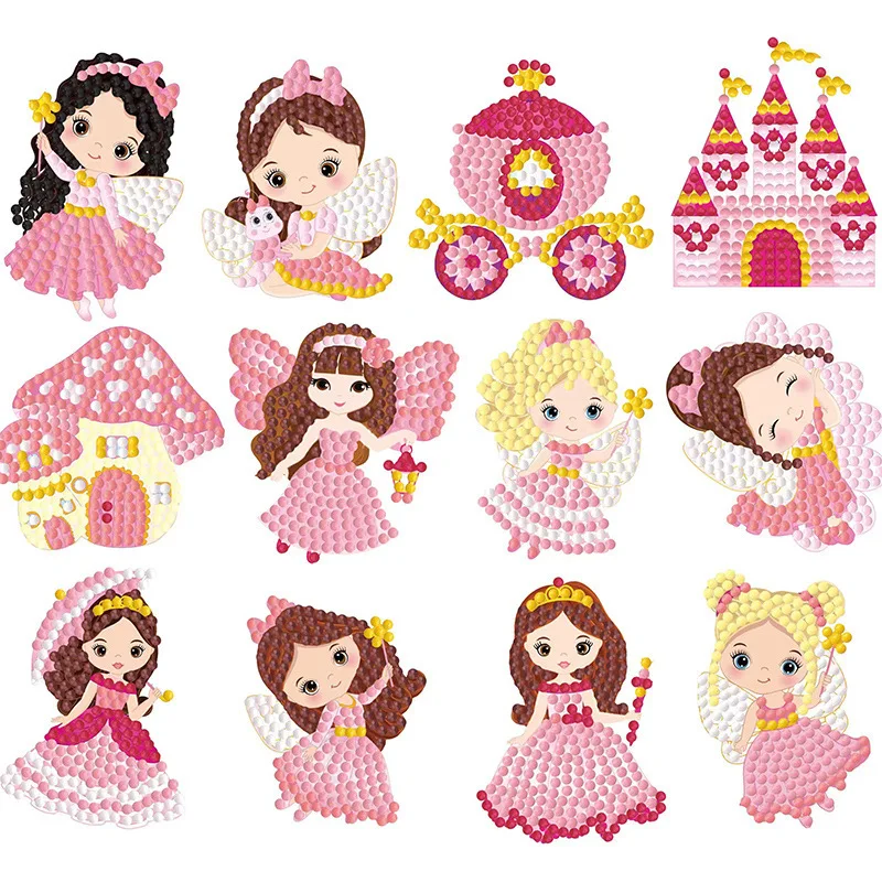 

New Arrival DIY Diamond Painting Stickers Hello Kitty & Kuromi Cartoon Series, Creative Handmade Gifts for Girls