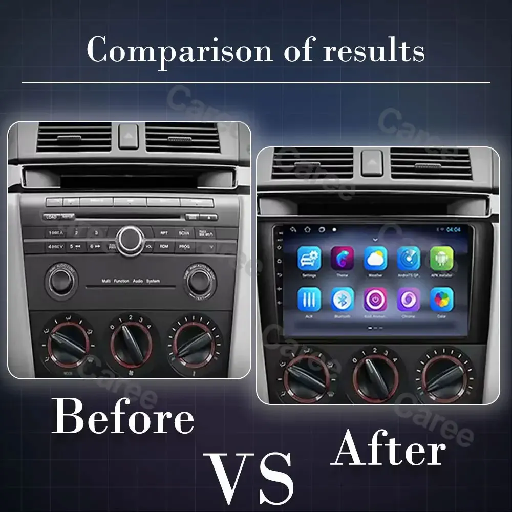 Android Wireless Carplay For Mazda 3 2004 2005 2006 2007 2008 2009 Car Radio With BOSE Multimedia Player Stereo GPS No 2Din DVD